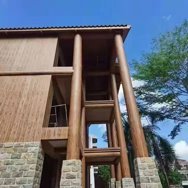 河北旅游景區裝飾木紋漆施工效果圖